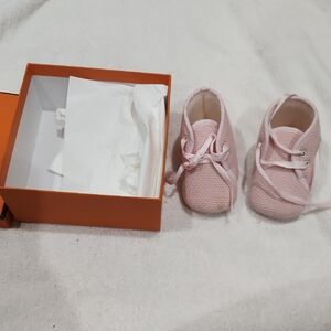 Hermes Soft Pink Baby Walker Shoes